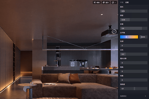 后期参数:色调、暗角、色差